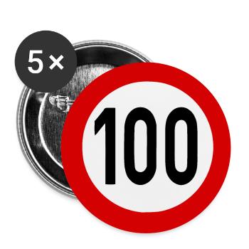 Speed Sign TempoLimit 100 Shield - Buttons large 2.2''/56 mm (5-pack) - white - Front