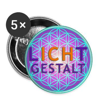 Flower of Life | flower of life | LIGHT FORM - Buttons large 2.2''/56 mm (5-pack) - white - Front