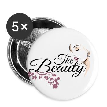 The Beast (part2) Partner look love gift idea - Buttons large 2.2''/56 mm (5-pack) - white - Front