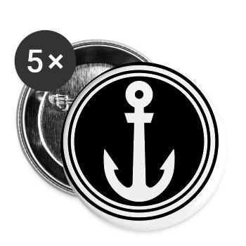 Anker - Buttons groß 56 mm (5er Pack) - Weiß - Vorne