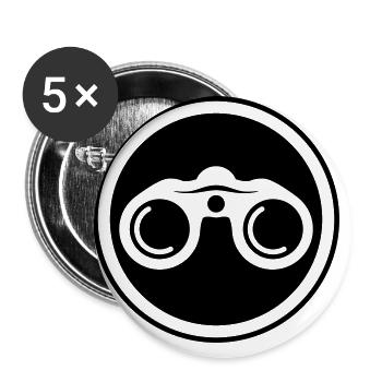 Binoculars Icon - Buttons large 2.2''/56 mm (5-pack) - white - Front