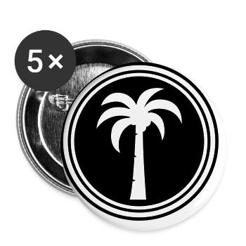 symbole de la paume - Lot de 5 grands badges (56 mm) - blanc - Devant