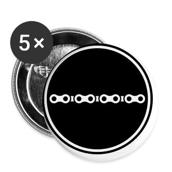 Fahrrad Kette - Buttons groß 56 mm (5er Pack) - Weiß - Vorne