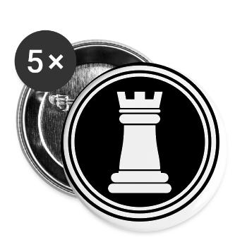 Chess piece tower - Buttons large 2.2''/56 mm (5-pack) - white - Front