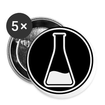 Icône de tube à essai - Lot de 5 grands badges (56 mm) - blanc - Devant