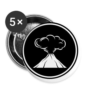 Vulkan icon symbol - Buttons groß 56 mm (5er Pack) - Weiß - Vorne