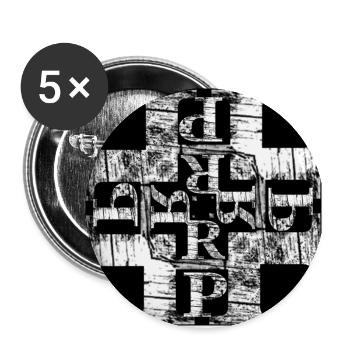 HRP Cross - Buttons large 2.2''/56 mm (5-pack) - white - Front