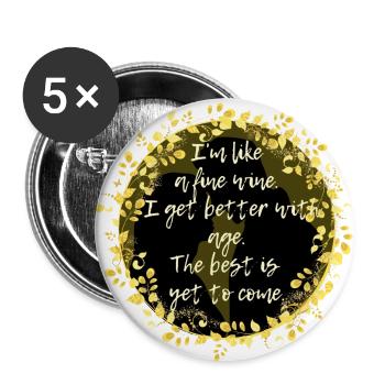 Adrian Ivashkov and Sydney Sage Quote RichelleMead - Buttons large 2.2''/56 mm (5-pack) - white - Front