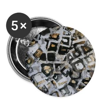 Pattern - Buttons groß 56 mm (5er Pack) - Weiß - Vorne