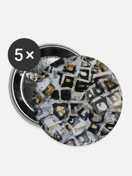 Pattern - Buttons groß 56 mm (5er Pack) - Weiß