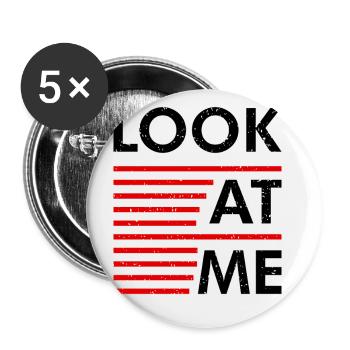 Déclaration Regardez-moi - Lot de 5 grands badges (56 mm) - blanc - Devant