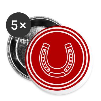 Hufeisen Icon - Buttons groß 56 mm (5er Pack) - Weiß - Vorne