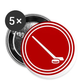 icehockey symbol icon - Buttons large 2.2''/56 mm (5-pack) - white - Front
