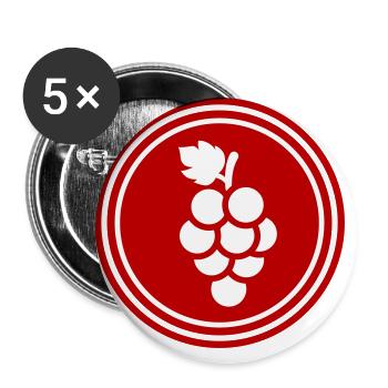 weintrauben symbol - Buttons groß 56 mm (5er Pack) - Weiß - Vorne