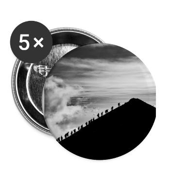 ETNA Sicily mountain climbing - Buttons large 2.2''/56 mm (5-pack) - white - Front