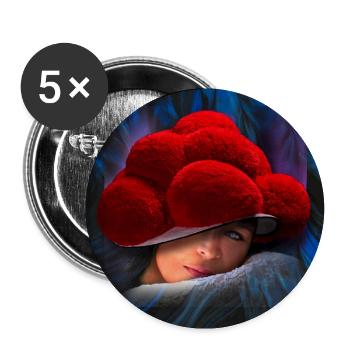 Fille de la Forêt-Noire 7.0 - Lot de 5 grands badges (56 mm) - blanc - Devant