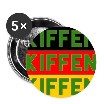 DEUTSCHLAND KIFFT - KIFFEN - KIFFEN - KIFFEN - Buttons groß 56 mm (5er Pack) - Weiß - Vorne