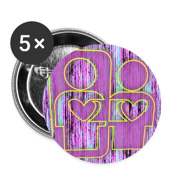 Love - Purple - One - Club_WoW - 2023 - Buttons large 2.2''/56 mm (5-pack) - white - Front