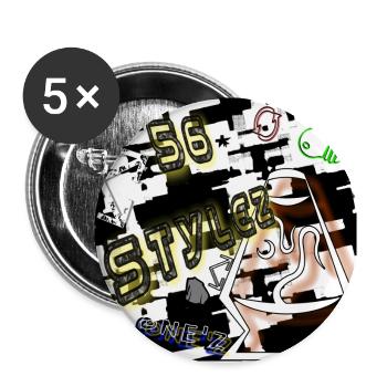 56-Stylez-One'z - Abbild - 2023 - Buttons groß 56 mm (5er Pack) - Weiß - Vorne