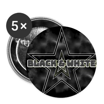 Black & White - Abbild - 2023 - Buttons groß 56 mm (5er Pack) - Weiß - Vorne