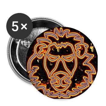 Zodiac sign Leo - Image - 2023 - Buttons large 2.2''/56 mm (5-pack) - white - Front