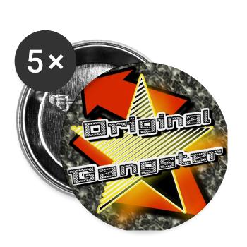 Original Gangster - Abbild - 2023 - Buttons groß 56 mm (5er Pack) - Weiß - Vorne