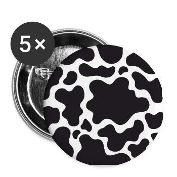 Cow Spots Pattern - Buttons large 2.2''/56 mm (5-pack) - white - Front