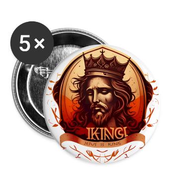 Jesus Christ of Nazareth Faith Bible Jesus - Buttons large 2.2''/56 mm (5-pack) - white - Front