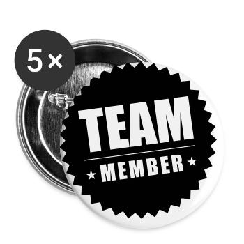 Membres de l’équipe - Lot de 5 grands badges (56 mm) - blanc - Devant