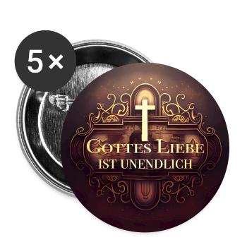 Jesus Christus von Nazareth Glaube Bibel Jesus - Buttons groß 56 mm (5er Pack) - Weiß - Vorne
