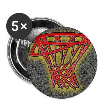 Cerceau de basket - Club WoW - Lot de 5 grands badges (56 mm) - blanc - Devant
