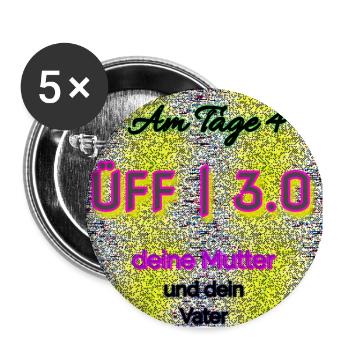 Üff | 3.0 - Club WoW - Buttons groß 56 mm (5er Pack) - Weiß - Vorne