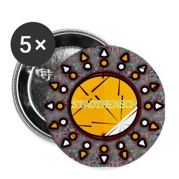 STADTMENSCH - Club WoW - Buttons groß 56 mm (5er Pack) - Weiß - Vorne