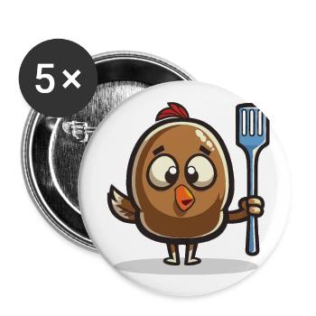 Thanksgiving Turquie - Lot de 5 grands badges (56 mm) - blanc - Devant