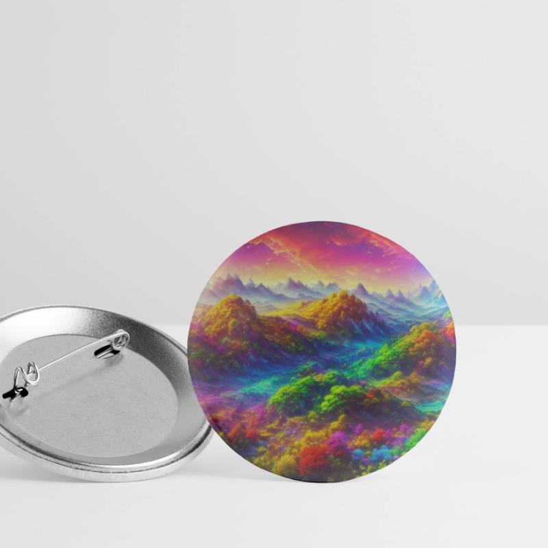 A technicolor dreamscape Buttons groß 56 mm (5er Pack)