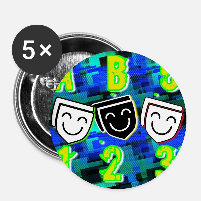 ABC_123 - Buttons large 2.2''/56 mm (5-pack) - white