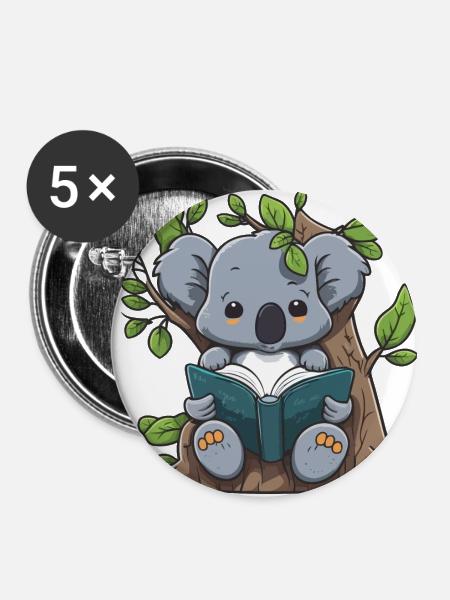 Baumgebundener Reader - Buttons groß 56 mm (5er Pack) - Weiß