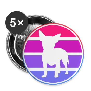 Chihuahua Love - for dog lovers - Buttons large 2.2''/56 mm (5-pack) - white - Front
