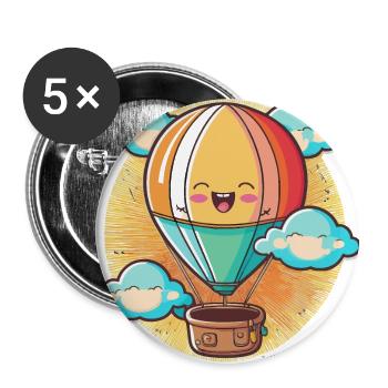 Sunrise Soaring - Buttons large 2.2''/56 mm (5-pack) - white - Front