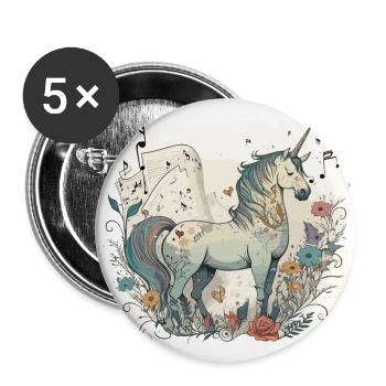 Musique dans l’air - Lot de 5 grands badges (56 mm) - blanc - Devant