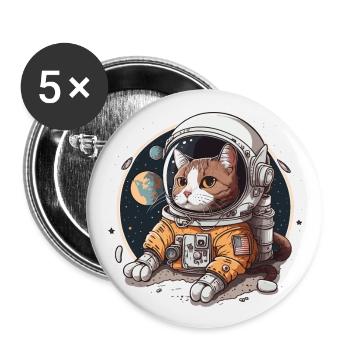 Cosmic Adventure - Buttons large 2.2''/56 mm (5-pack) - white - Front