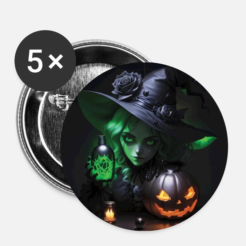Gothic - Buttons large 2.2''/56 mm (5-pack) - white