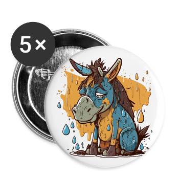 Rainy Day Grumps - Buttons large 2.2''/56 mm (5-pack) - white - Front