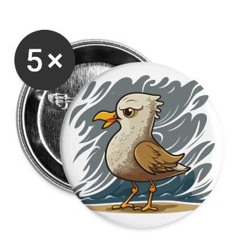 Soaring in the Sun - Buttons large 2.2''/56 mm (5-pack) - white - Front
