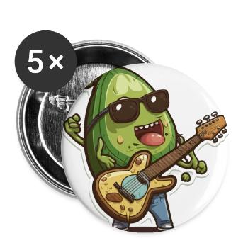 Avocado-Riff - Buttons groß 56 mm (5er Pack) - Weiß - Vorne