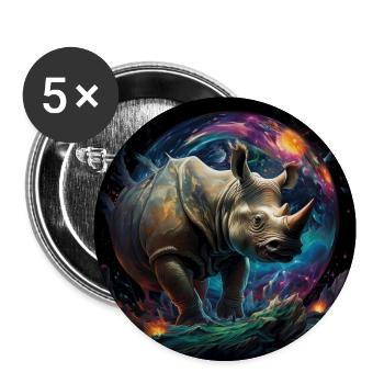 Cosmic Rhino - Lot de 5 grands badges (56 mm) - blanc - Devant