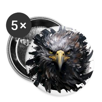 L'aigle Royal - Lot de 5 grands badges (56 mm) - blanc - Devant
