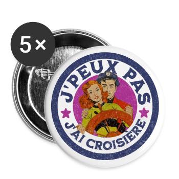 Ich kann nicht, dass ich kreuzen kann - Buttons groß 56 mm (5er Pack) - Weiß - Vorne