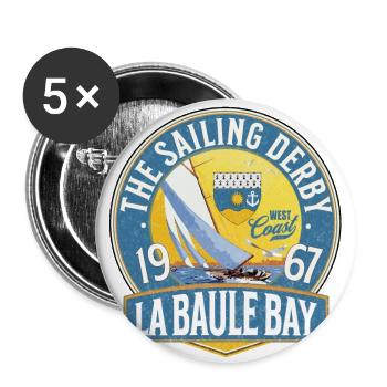 La Baule Bay sailing derby - Buttons large 2.2''/56 mm (5-pack) - white - Front