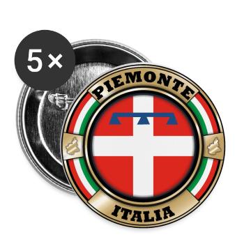 Piedmont Italy - Buttons large 2.2''/56 mm (5-pack) - white - Front